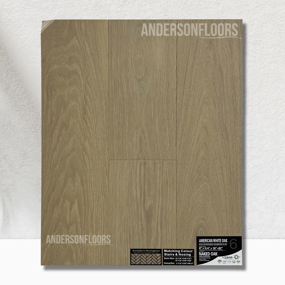 Vidar American Oak T G 6 Naked Oak Engineered Hardwood Flooring